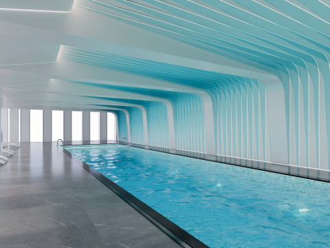 Kolekcja basen&oacute;w -B6 Model 3D