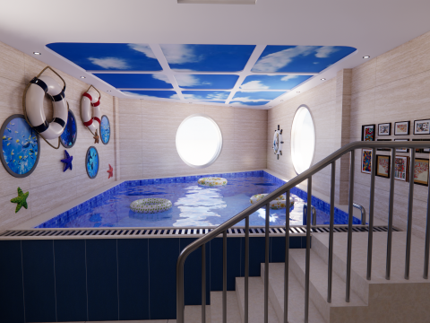 Kolekcja basen&oacute;w -B6 Model 3D