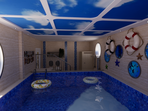 Kolekcja basen&oacute;w -B6 Model 3D