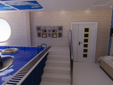 Kolekcja basen&oacute;w -B6 Model 3D