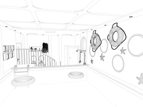 Kolekcja basen&oacute;w -B6 Model 3D