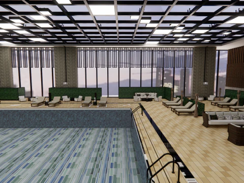 Collection swimming pools -B9 3D Model