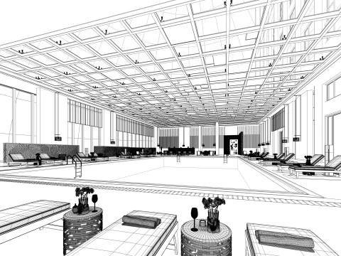 Collection swimming pools -B9 3D Model