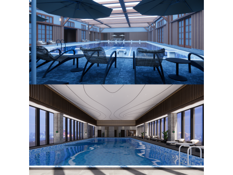 Collection swimming pools -B8 3D Model