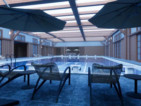 Collection swimming pools -B8 3D Model
