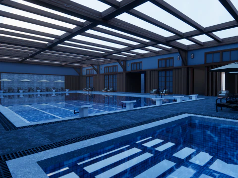 Collection swimming pools -B8 3D Model