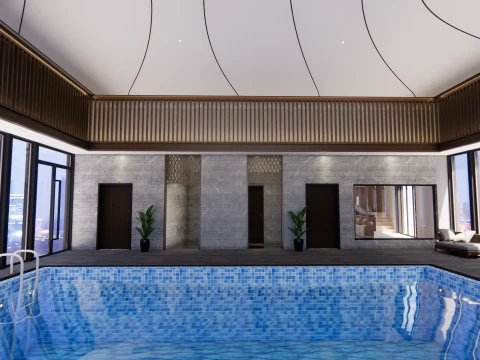 Collection swimming pools -B8 3D Model