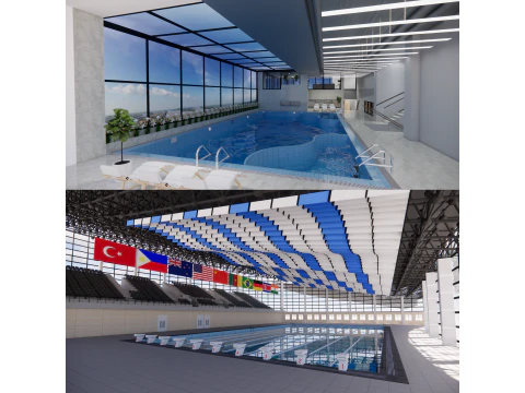 Collection swimming pools -B7 3D Model