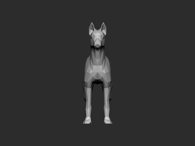 Mini doberman 3D Baskı Modeli .c4d .max .obj .3ds .fbx .stl .blend