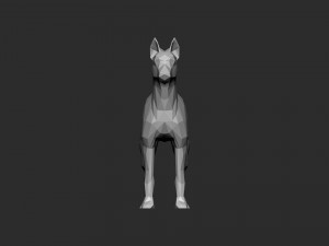 Mini doberman 3D Print Model