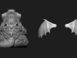 Well fed dragon 3Dプリントモデル