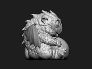 Well fed dragon 3Dプリントモデル