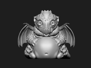 Well fed dragon 3Dプリントモデル
