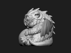 Well fed dragon 3Dプリントモデル