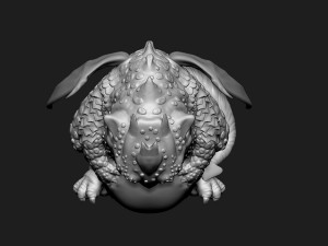 Well fed dragon 3Dプリントモデル