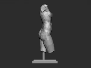 WOman statue low-poly version 3D Print Model
