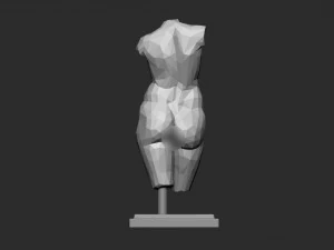 WOman statue low-poly version 3D Print Model