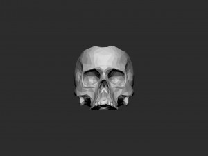 Skull pot low-poly 3D Print Model