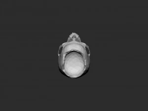 Skull pot low-poly 3D Print Model