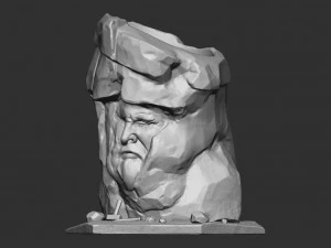 पत्थर से सिर 3D प्रिंट मॉडल