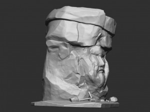 Head from stone 3Dプリントモデル