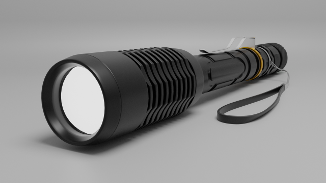 Flashlight 3D Model .c4d .max .obj .3ds .fbx .stl .blend 