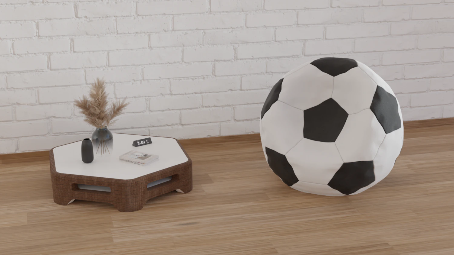 Bag chair ball 3D Model .c4d .max .obj .3ds .fbx .stl .blend 