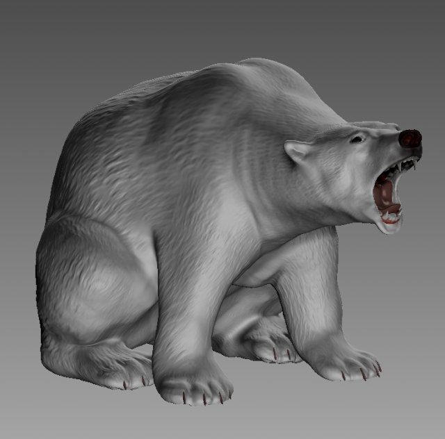 POLAR BEAR 3D प्रिंट मॉडल .c4d .max .obj .3ds .fbx .stl .blend 