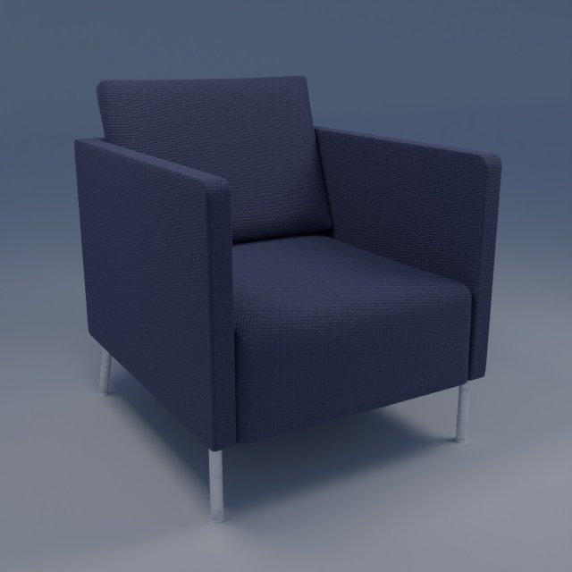 Simple chair 3D Model .c4d .max .obj .3ds .fbx .stl .blend 