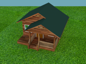Fine wood cabin 3D Model