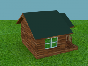 Fine wood cabin 3D Model