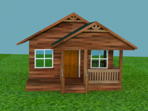 Fine wood cabin 3D Model