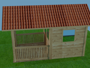 Simple log cabin Modelo 3D