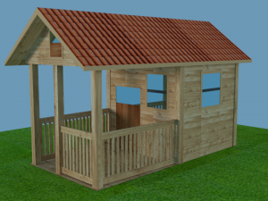 Simple log cabin Modelo 3D