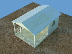 Simple log cabin Modelo 3D