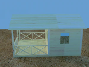 Simple log cabin 3D Model