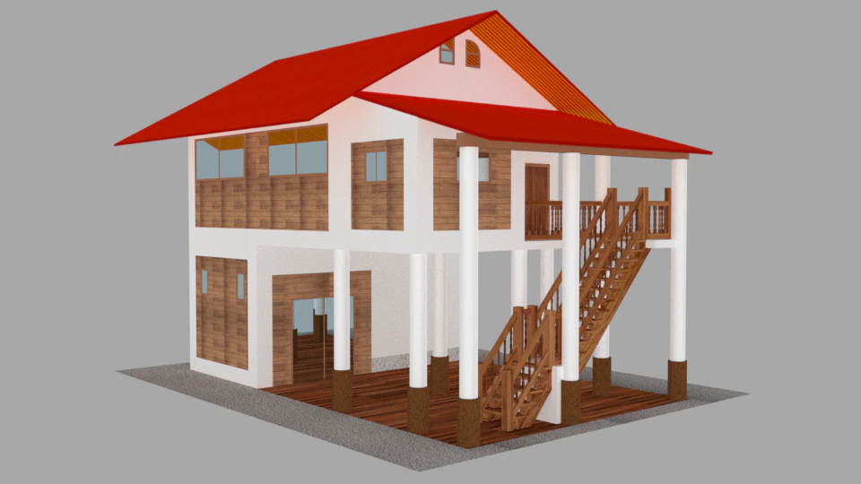 Luxurious cabin 3D Model .c4d .max .obj .3ds .fbx .stl .blend 
