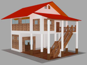 Luxurious cabin 3D Model