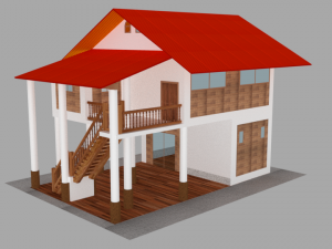 Luxurious cabin 3D Model