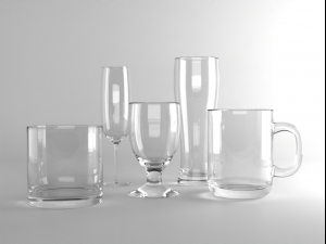 Glass Collection Set I - 3 LODs 3D Model