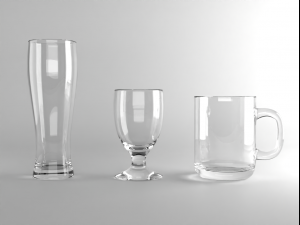 Glass Collection Set I - 3 LODs Modèle 3D