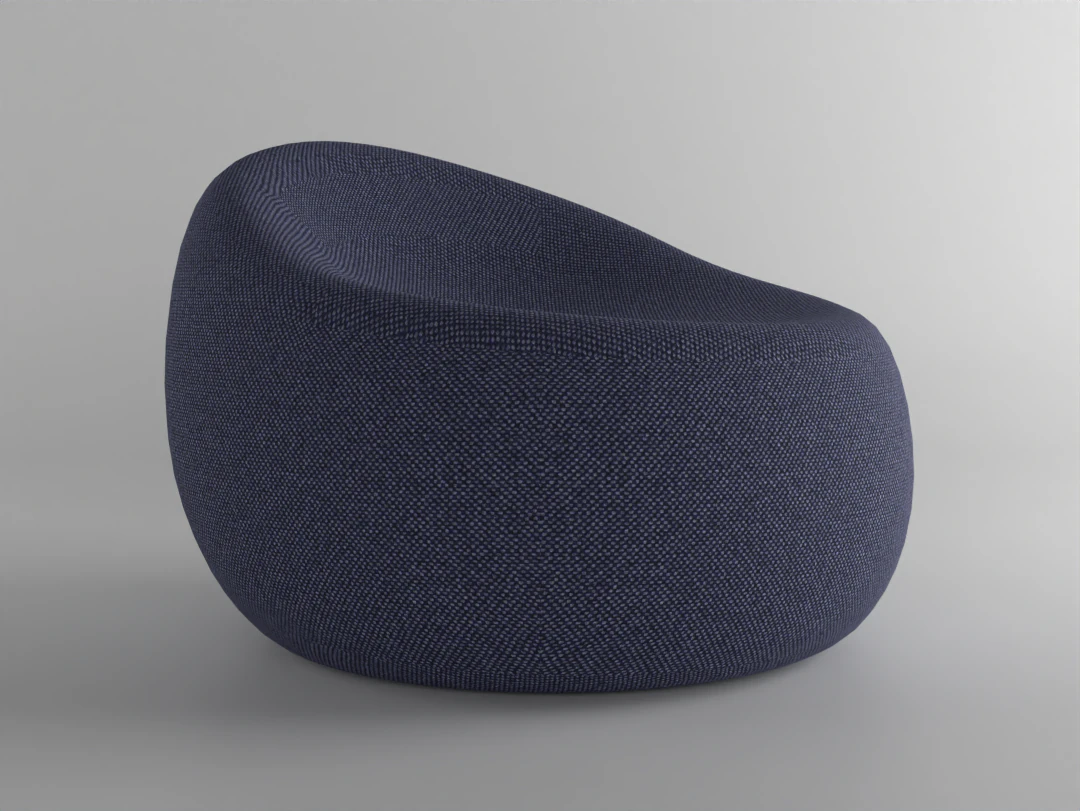 Beanbag Armchair Round Sofa 3D Model .c4d .max .obj .3ds .fbx .stl .blend 