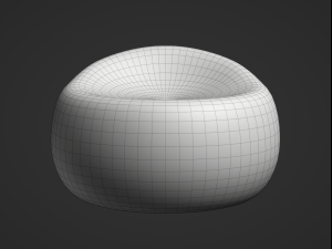 Beanbag Armchair Round Sofa Modelo 3D
