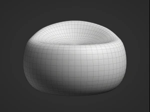 Beanbag Armchair Round Sofa 3D Model