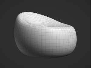Beanbag Armchair Round Sofa Modelo 3D