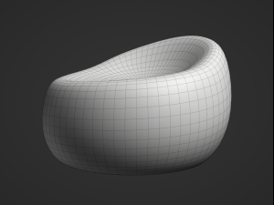Beanbag Armchair Round Sofa Modelo 3D