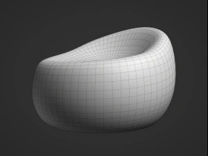 Beanbag Armchair Round Sofa 3D Model