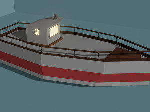 Boat Low-poly 3D Model