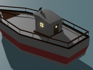 Boat Low-poly Modello 3D