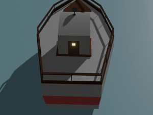 Boat Low-poly Modello 3D